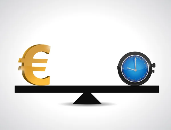 Euro ja aikatasapaino. kuvasuunnittelu — kuvapankkivalokuva