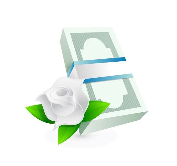 Räkningar och blommor. illustration design — Stockfoto