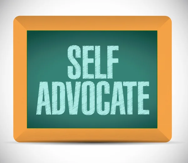 Self advocate messaggio illustrazione design — Foto Stock