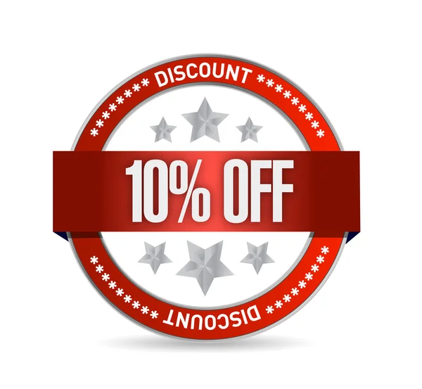 10 percent off seal illustration design — Stock Photo, Image