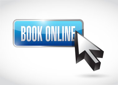 kitap online düğmesi ve imleç. resim tasarım