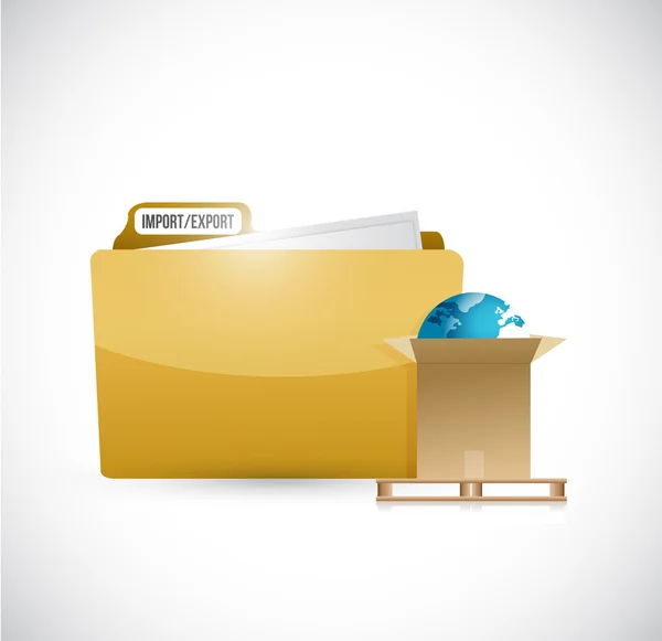 Import and export documents illustration design — Stock Photo, Image