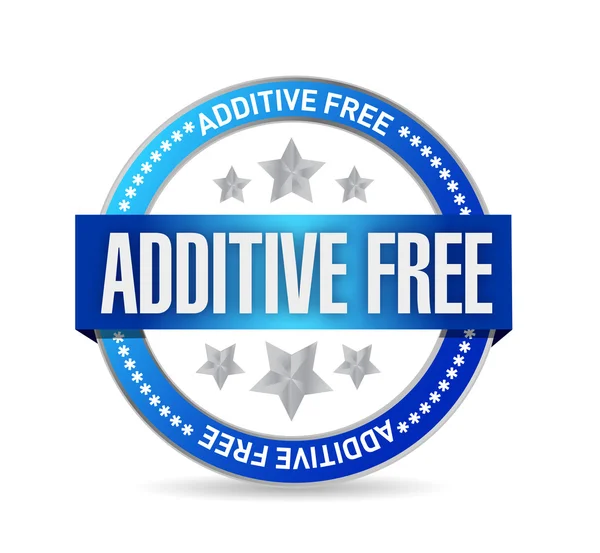 Additive free blue seal illustration design — Stock Photo, Image