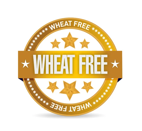 Wheat free seal illustration design — Stock Photo, Image