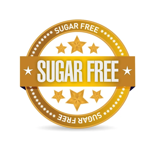 Sugar free seal illustration design — Stock Photo, Image