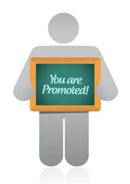 You are promoted sign illustration design — Stock Photo, Image