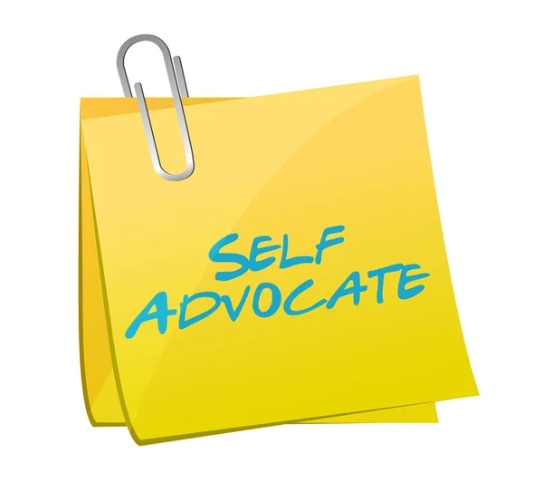 Self advocate sign post illustration — Stock Photo, Image