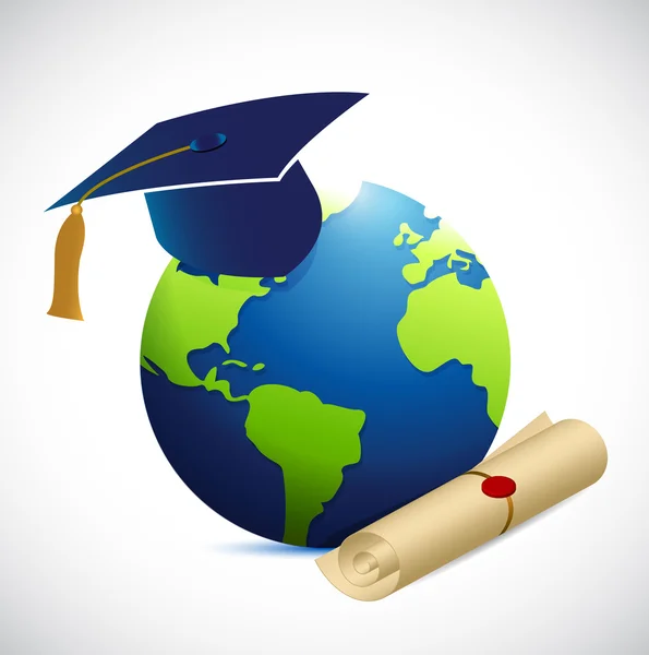 Globe and education illustration design — Stock Photo, Image