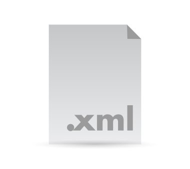 XML belge dosyası illüstrasyon tasarımı