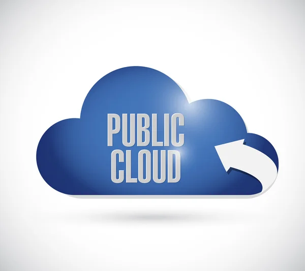 Дизайн ілюстрації публічної хмари — стокове фото