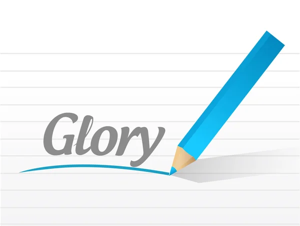 Glory tecken meddelande illustration design — Stockfoto