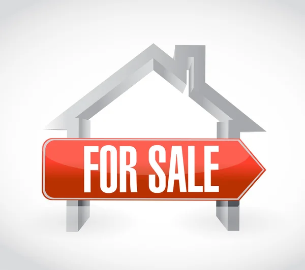 Voor verkoop huis afbeelding ontwerp — Stockfoto