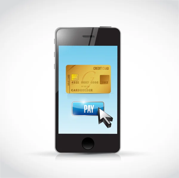 Pay with a credit card. illustration design — Stock Photo, Image