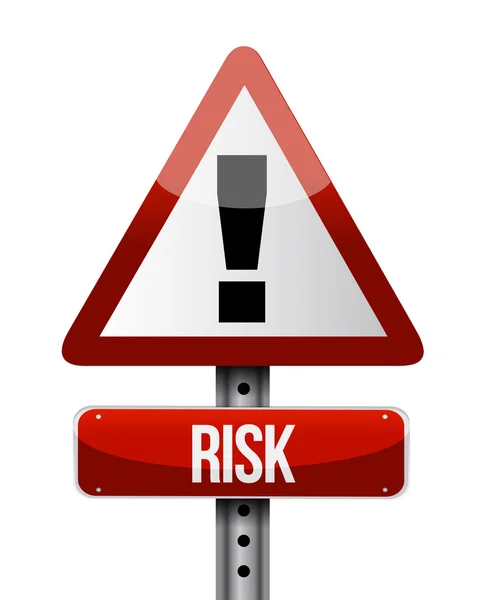 Risk uyarı işareti illüstrasyon tasarımı — Stok fotoğraf