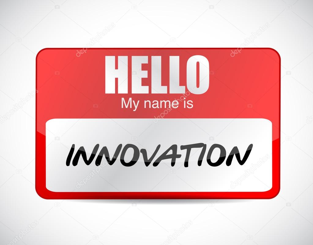 innovation name tag illustration design