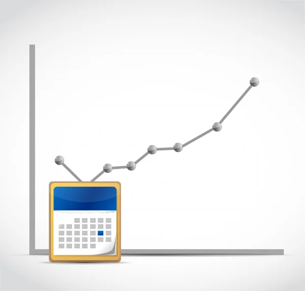 Бизнес-графики и иллюстрации календаря — стоковое фото