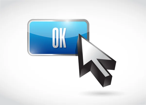 Ok button illustration design — Stock Photo, Image