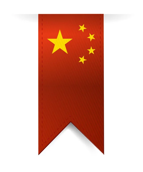 Ontwerp van de illustratie van banner van de vlag van China — Stockfoto