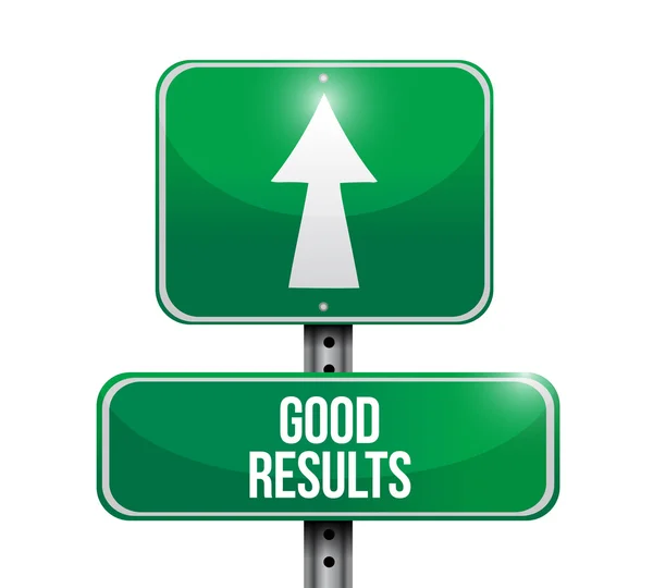 Good results signpost illustration design — Stock Photo, Image