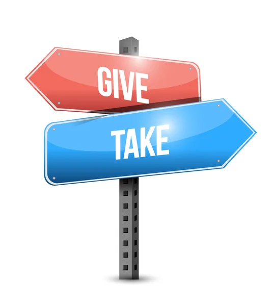 Give and take sign illustration design — Stock Photo, Image