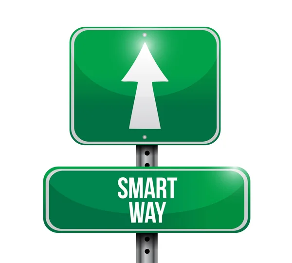 Smart way sign illustration design — Stock Photo, Image