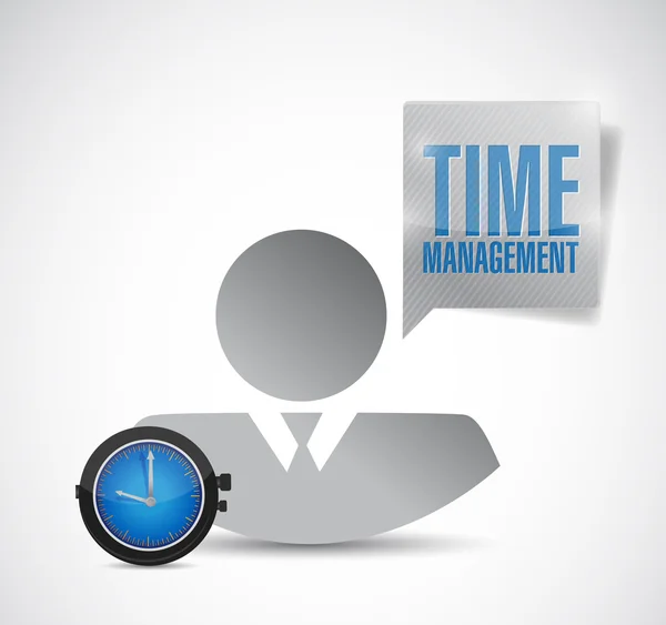 Time management avatar employee. illustration — Stock Photo, Image