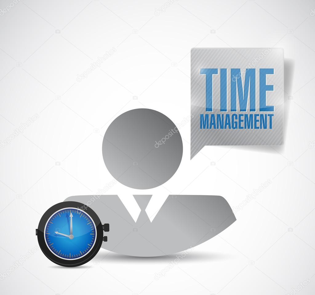 time management avatar employee. illustration