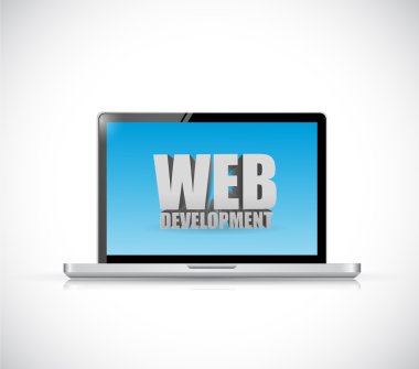 illustrazione di Web sviluppo portatile messaggio