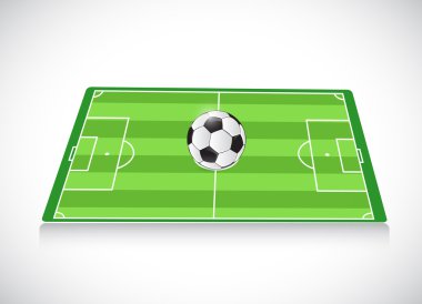 topu ve futbol sahası. resim tasarım