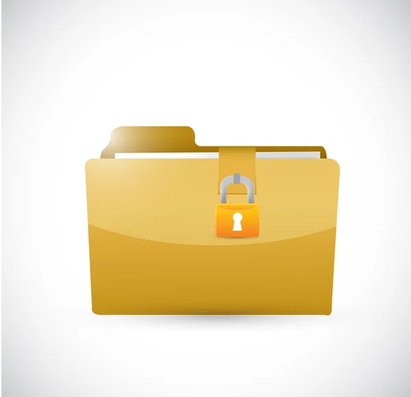 Private folder and lock. illustration design — Stock Photo, Image