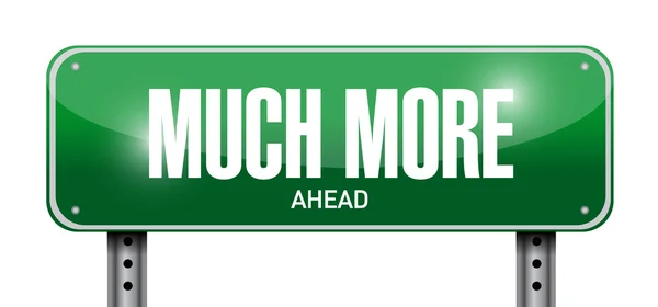 Much more ahead signpost illustration design — Stock Photo, Image