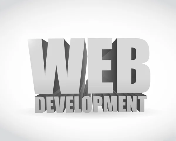Webdesign fejlesztés szöveg jel illusztráció — Stock Fotó