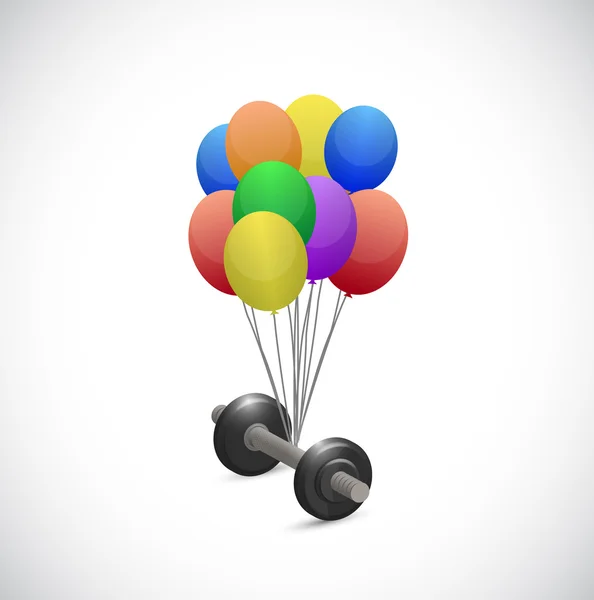 Luftballons und Gewicht Illustration Design — Stockfoto