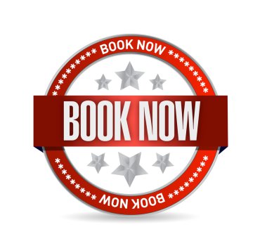 kitap şimdi kırmızı mühür illüstrasyon tasarımı