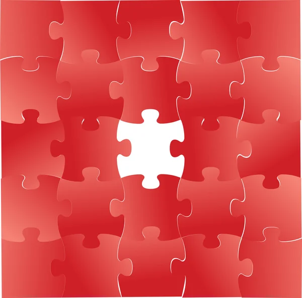Pièces de puzzle rouge illustration graphique design — Photo