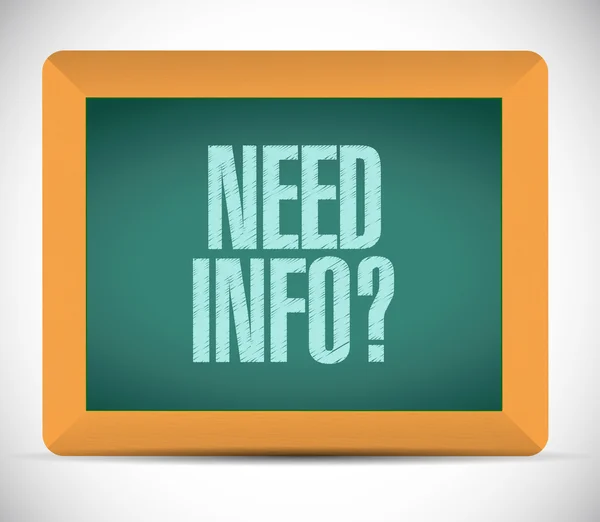 Need info blackboard message illustration design — Stock Photo, Image