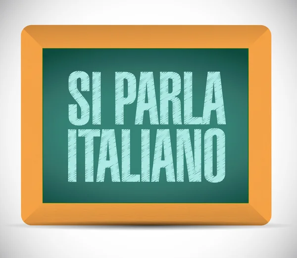 Italian is spoken. sign message illustration — Stock Photo, Image