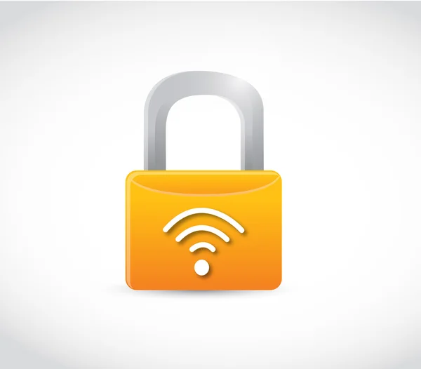 WiFi internet κωδικό πρόσβασης κλείδωμα έννοια εικονογράφηση — Φωτογραφία Αρχείου