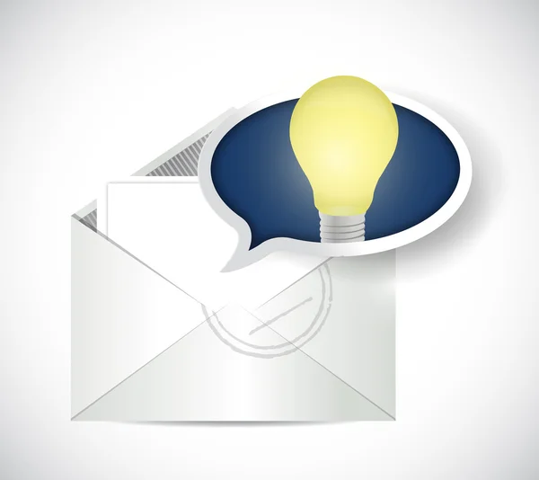 Envelope e-mail e mensagem bolha ilustração — Fotografia de Stock