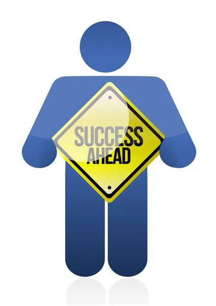 Holding a success sign. illustration design — Stock Photo, Image