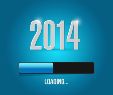 2014 loading year bar illustration design clipart