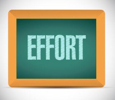 çaba mesaj panosu illüstrasyon tasarımı