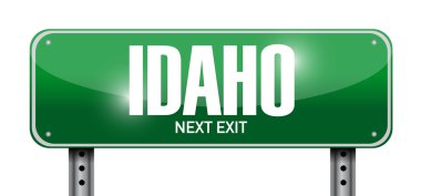 Idaho sokak işaret illüstrasyon tasarımı