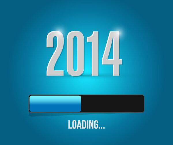 2014 loading year bar illustration design
