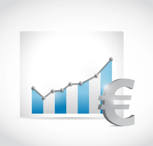 Euro business chart illustration design — Foto Stock