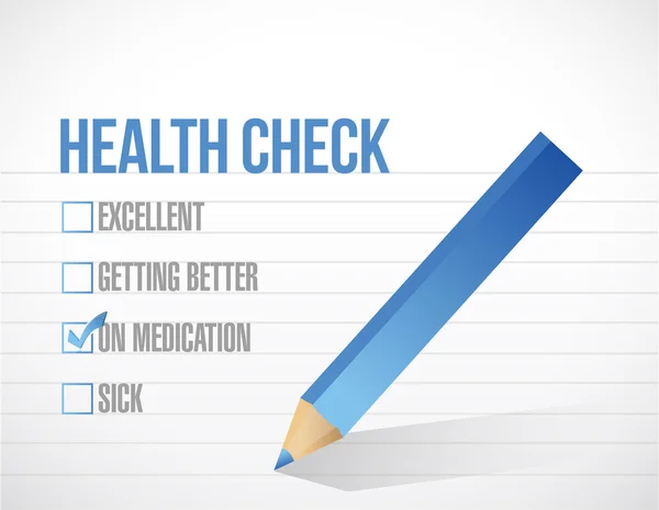 Health care check mark list illustration design — Stock Photo, Image