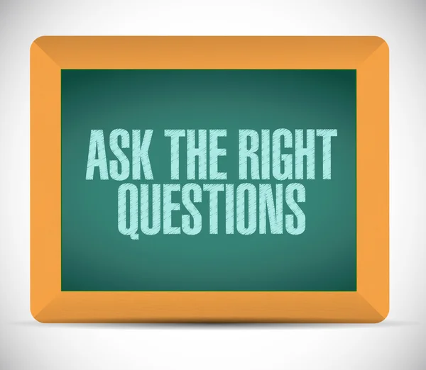 Ask the right questions message illustration — Stock Photo, Image