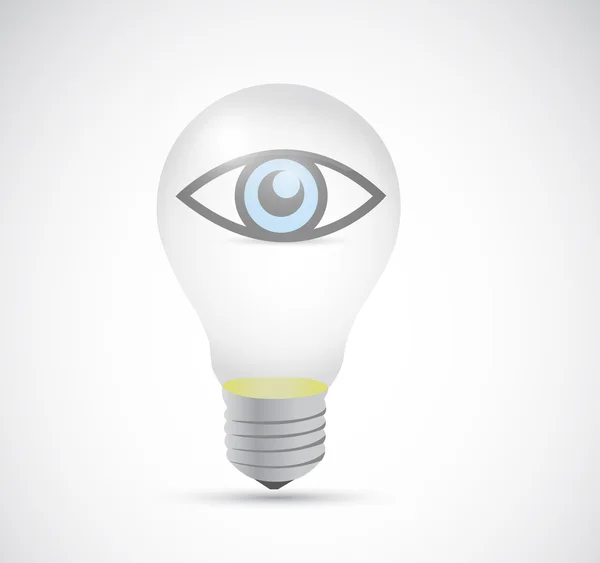 Eye inside a light bulb. illustration design — Stock Photo, Image