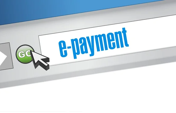 E payment browser illustration design — Stock Photo, Image