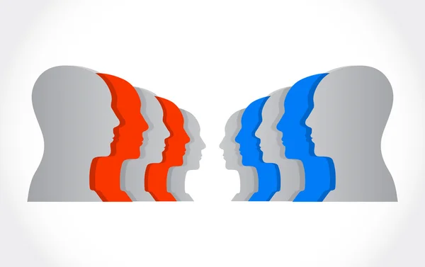 People facing each other illustration design — Stock Photo, Image